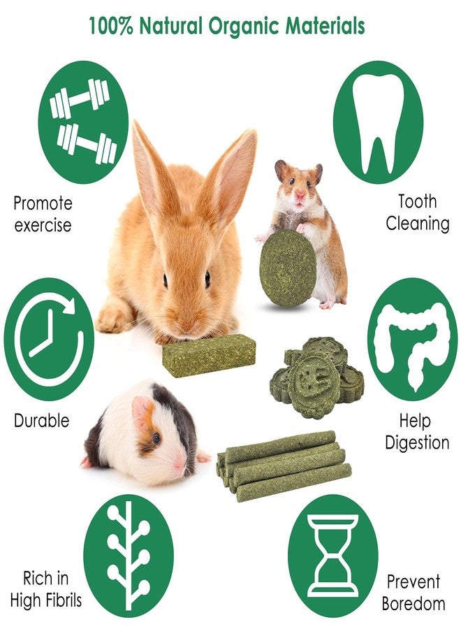 ERKOON 25Pcs Bunny Chew Toys, 100% Natural Timothy Hay Biscuit&Treats Sticks, Chew Toy for Teeth for Rabbit Chinchilla Guinea Pig Hamster Gerbil Squirrel, 8.5oz - Image 2